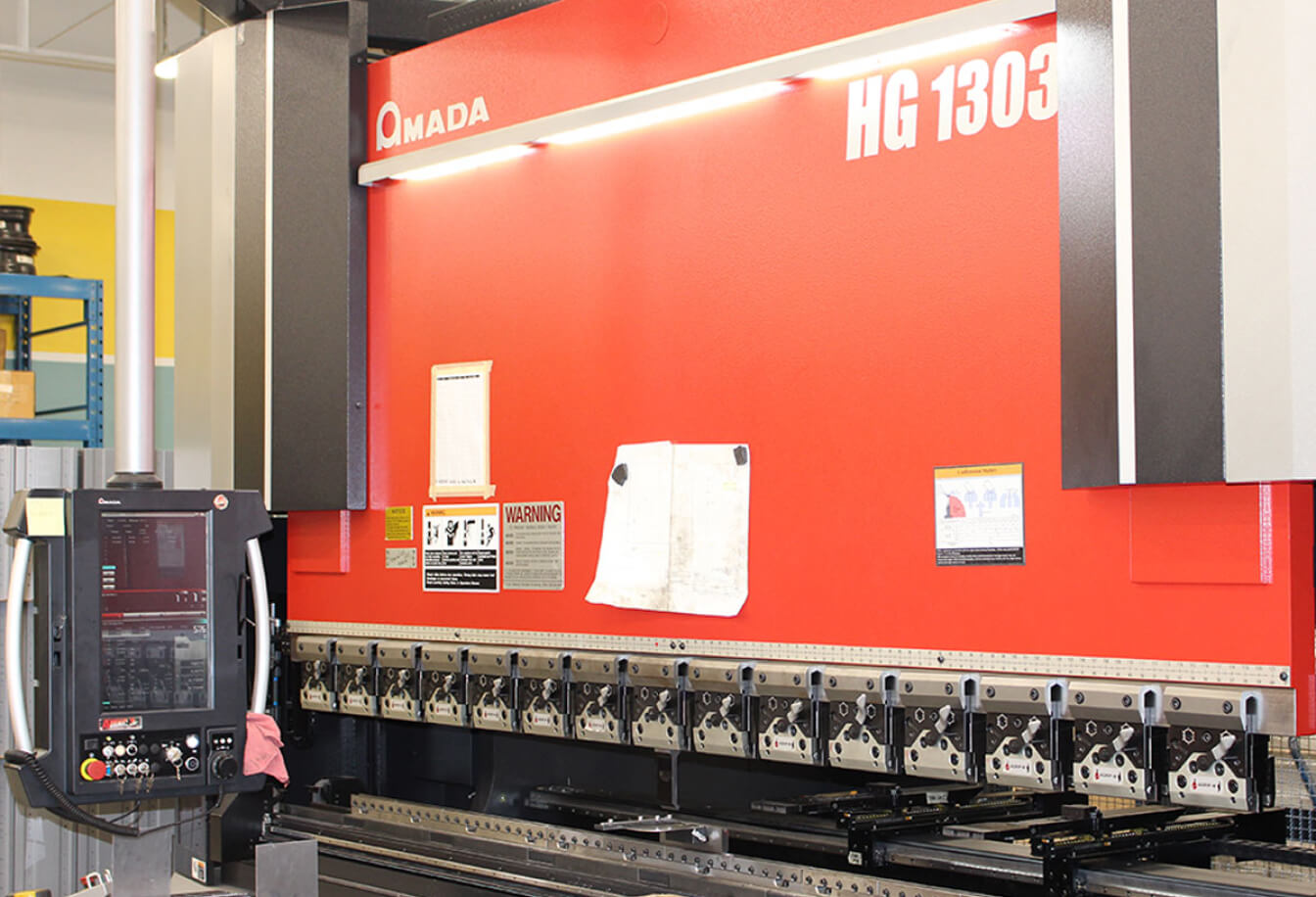 Amada EG6013 Servo Electric Press Brake 60 Ton Ultra High Precision 1.3 metres long.
